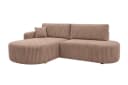 Kaiser Möbel Ecksofa mit Schlaffunktion und Bettkasten, Cordstoff Tilia, Braun Bild 3