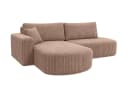Kaiser Möbel Ecksofa mit Schlaffunktion und Bettkasten, Cordstoff Tilia, Braun Bild 4