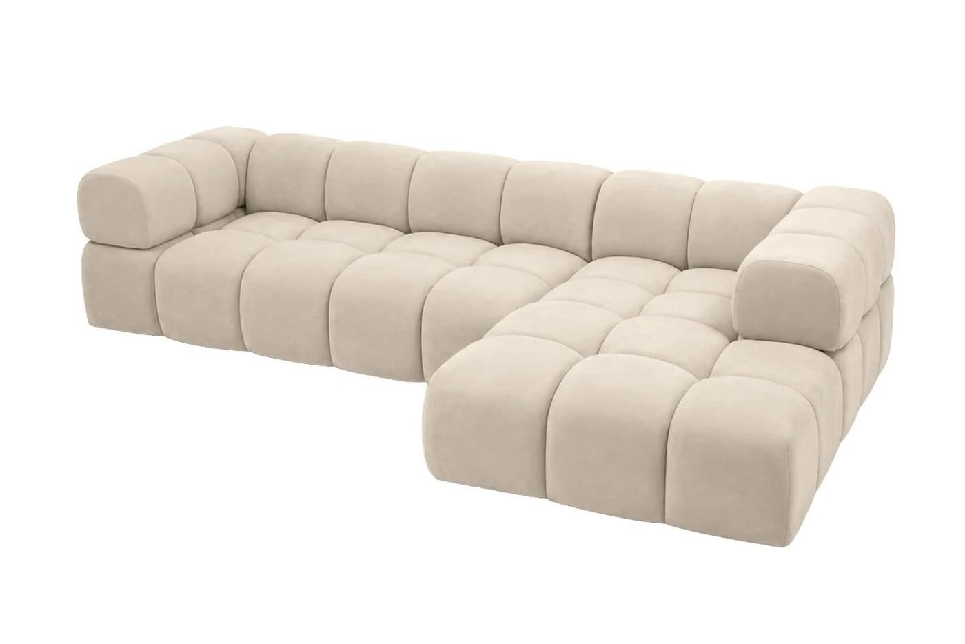 Kaiser Möbel Ecksofa AVERRO XL L-Form Veloursstoff Bluvel Beige Modern - Bild 3