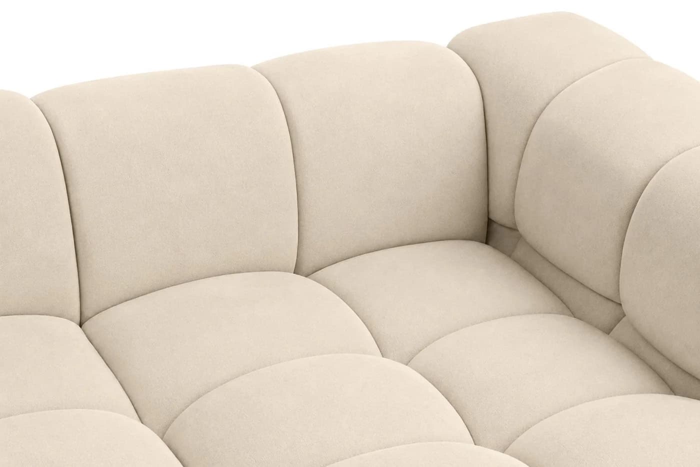 Kaiser Möbel Ecksofa AVERRO XL L-Form Veloursstoff Bluvel Beige Modern - Bild 4