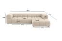 Kaiser Möbel Ecksofa AVERRO XL L-Form Veloursstoff Bluvel Beige Modern Bild 5