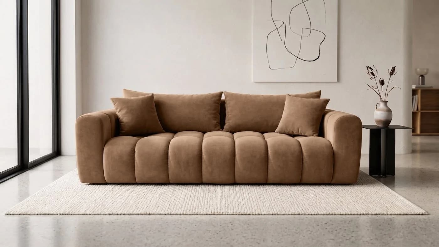 Kaiser Möbel Schlafsofa Bluvel Velvet Bettkasten - Bild 2