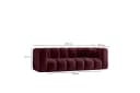 Kaiser Möbel Sofa Modulares 3-Sitzer GRAND Velvet Riviera Rot Bild 3
