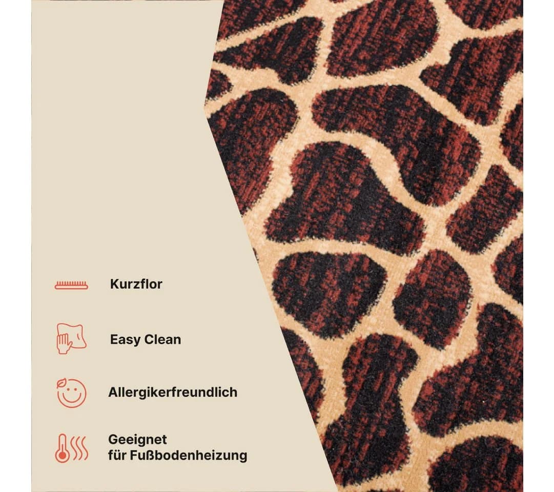 Tapiso Teppich ATLAS Braun Klassisches Design Kurzflor - Bild 5