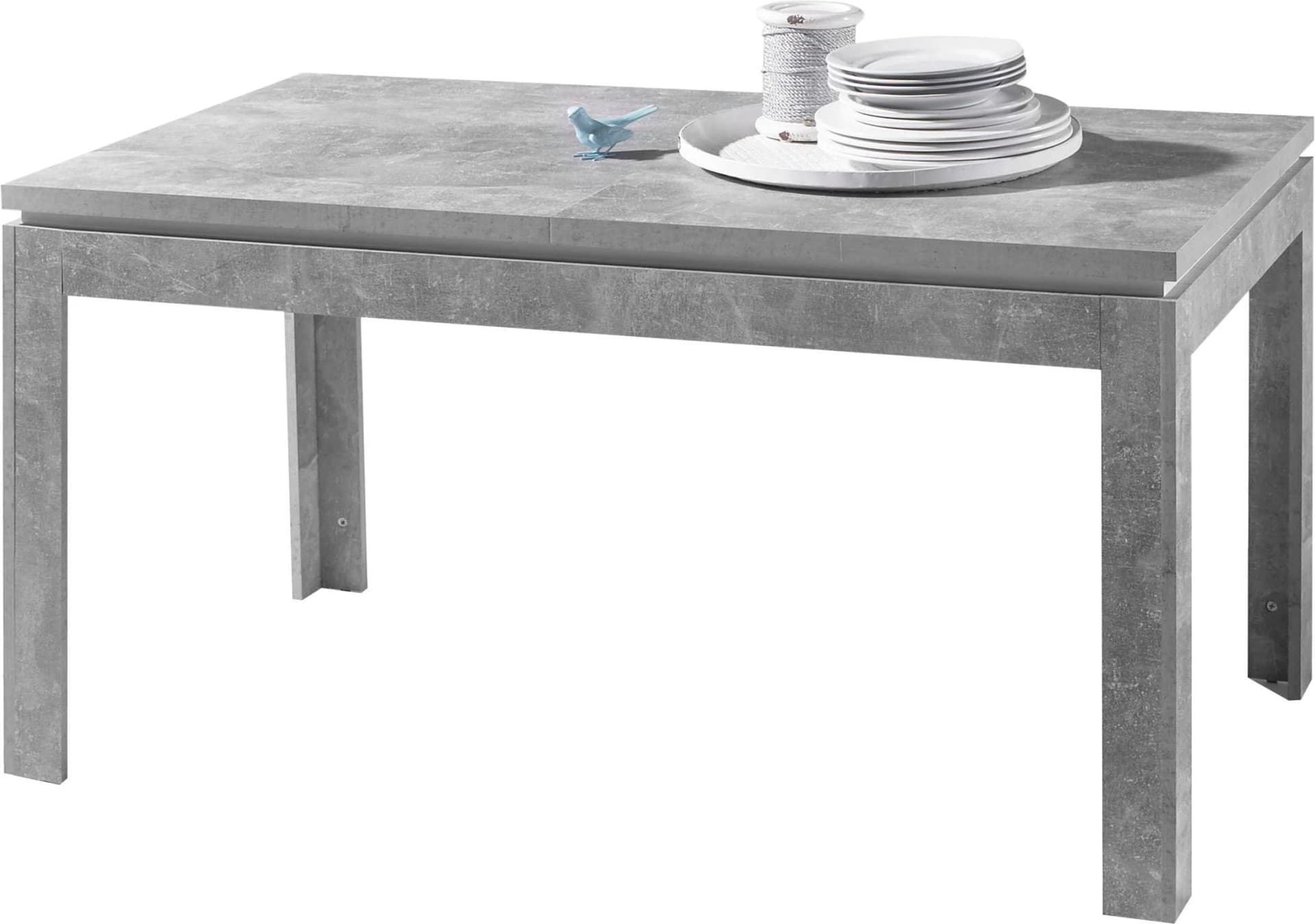 Esstisch STOLKOM Stone Grau Ausziehbar Beton Dekor