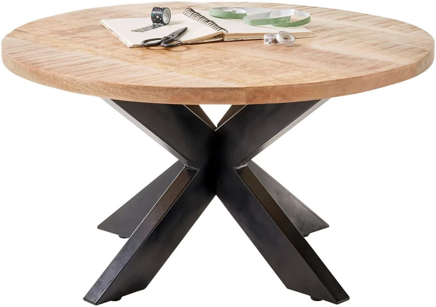 Livetastic Couchtisch STOLKOM Ace Mangoholz Schwarz Industrial - Bild 2