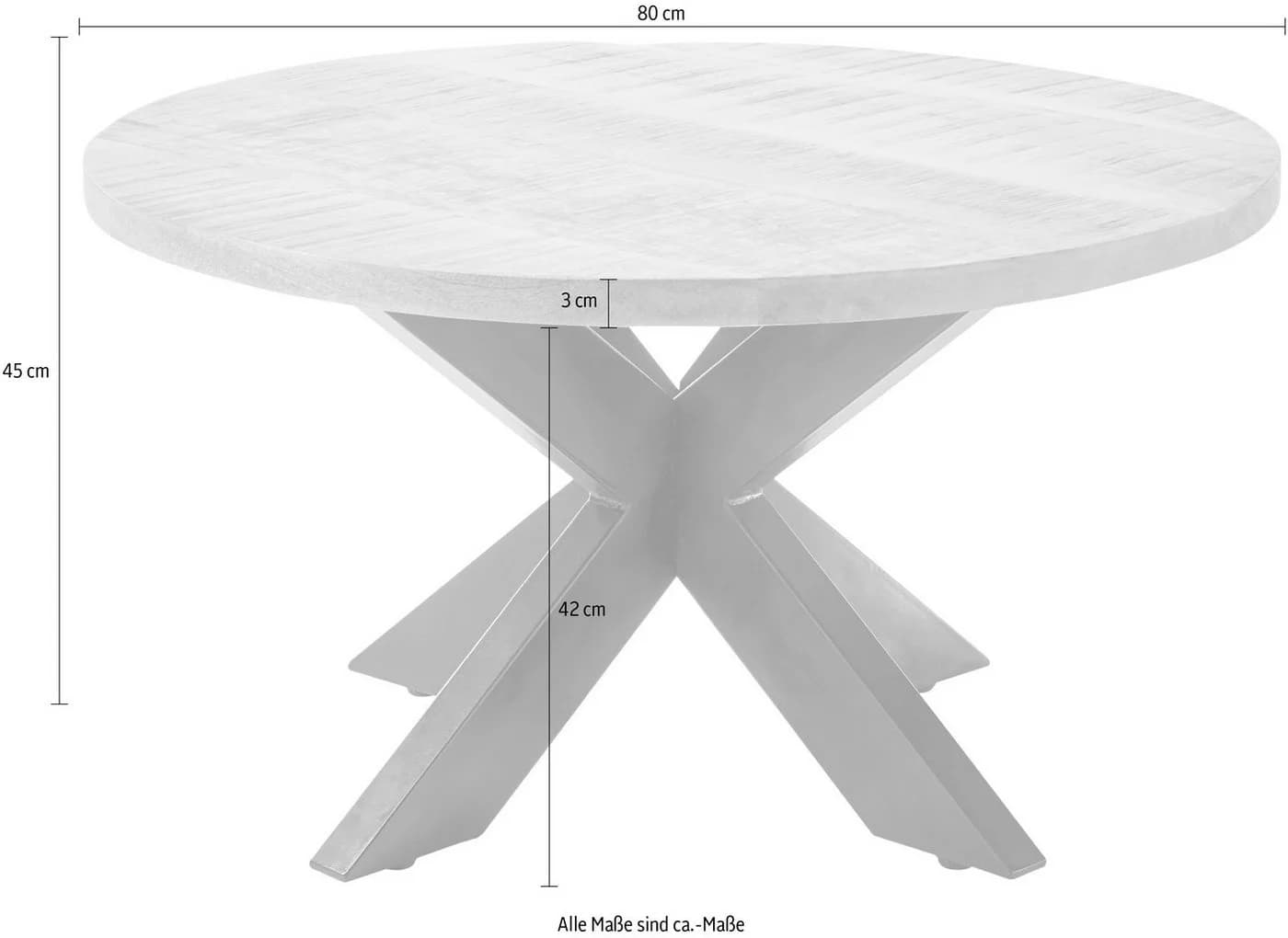 Livetastic Couchtisch STOLKOM Ace Mangoholz Schwarz Industrial - Bild 5
