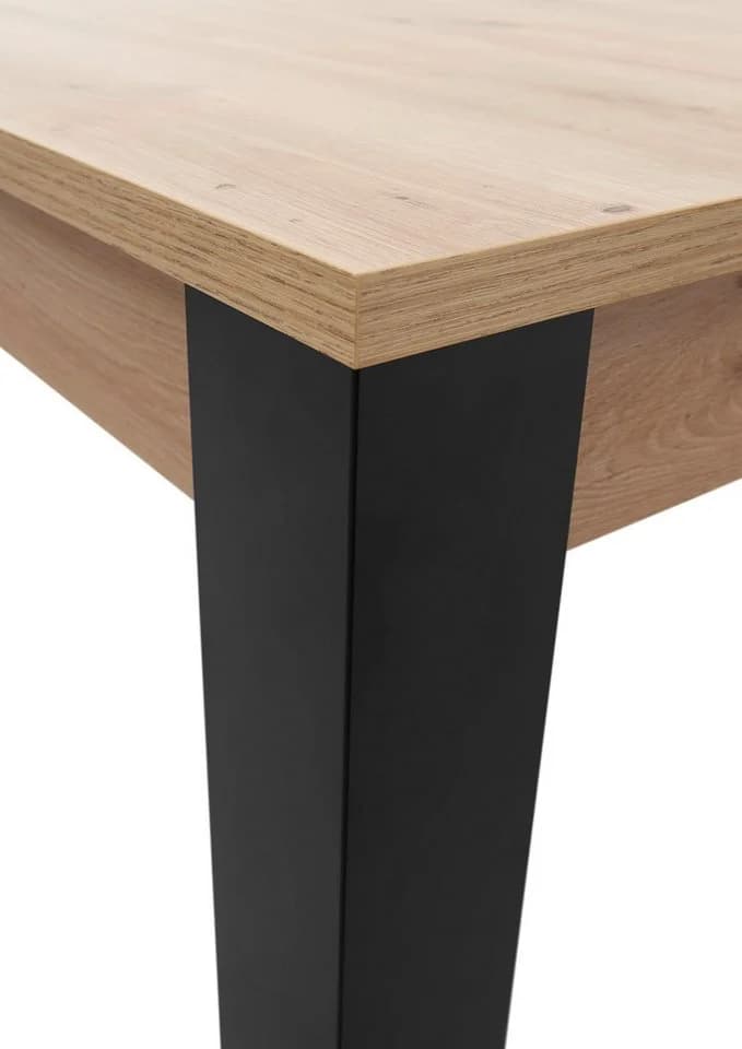 Esstisch STOLKOM LUCAS Ausziehbar Schwarz Eiche Artisan - Bild 5