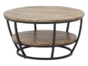 Couchtisch STOLKOM Jambi Mango Schwarz Rund Massivholz Bild 1