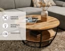 Couchtisch STOLKOM Jambi Mango Schwarz Rund Massivholz Bild 5