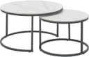 STOLKOM Gino Couchtisch 2er Set Keramik Schwarz-Weiß Bild 2