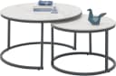 STOLKOM Gino Couchtisch 2er Set Keramik Schwarz-Weiß Bild 3