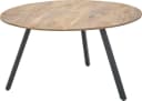 Couchtisch STOLKOM Gloria Mango Schwarz Rund Massivholz Bild 1