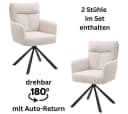 STOLKOM Armlehnstuhl Sofia Beige/Schwarz Drehbar mit Auto-Return Bild 1