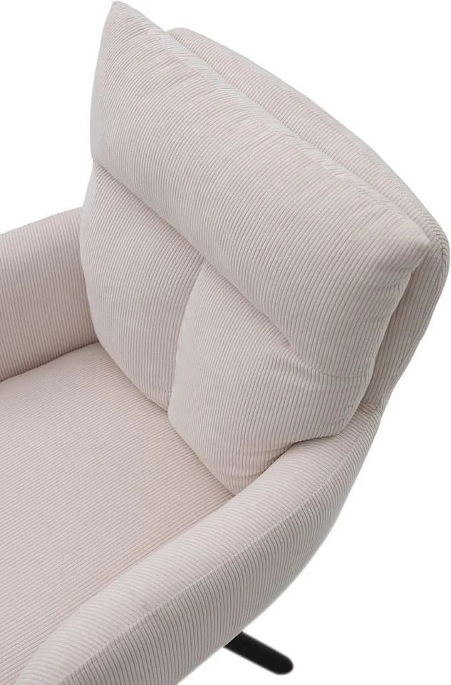 STOLKOM Armlehnstuhl Sofia Beige/Schwarz Drehbar mit Auto-Return - Bild 4