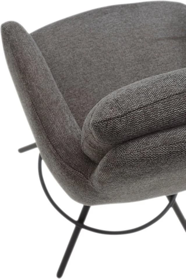 Barhocker STOLKOM Sofia Grau Schwarz 2er Set Drehbar - Bild 5