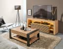 Couchtisch STOLKOM Felipe Braun Schwarz MDF Bild 1