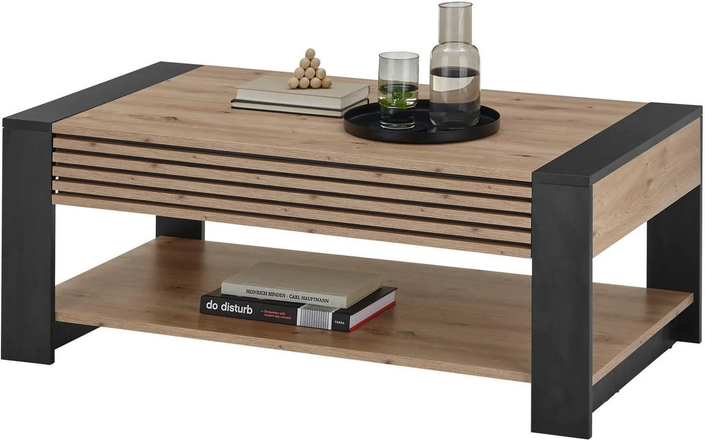 Couchtisch STOLKOM Felipe Braun Schwarz MDF - Bild 3