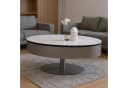 Bega Consult Couchtisch Sinisa mit aufdrehbarer Keramikplatte weiß marmoriert Bild 2
