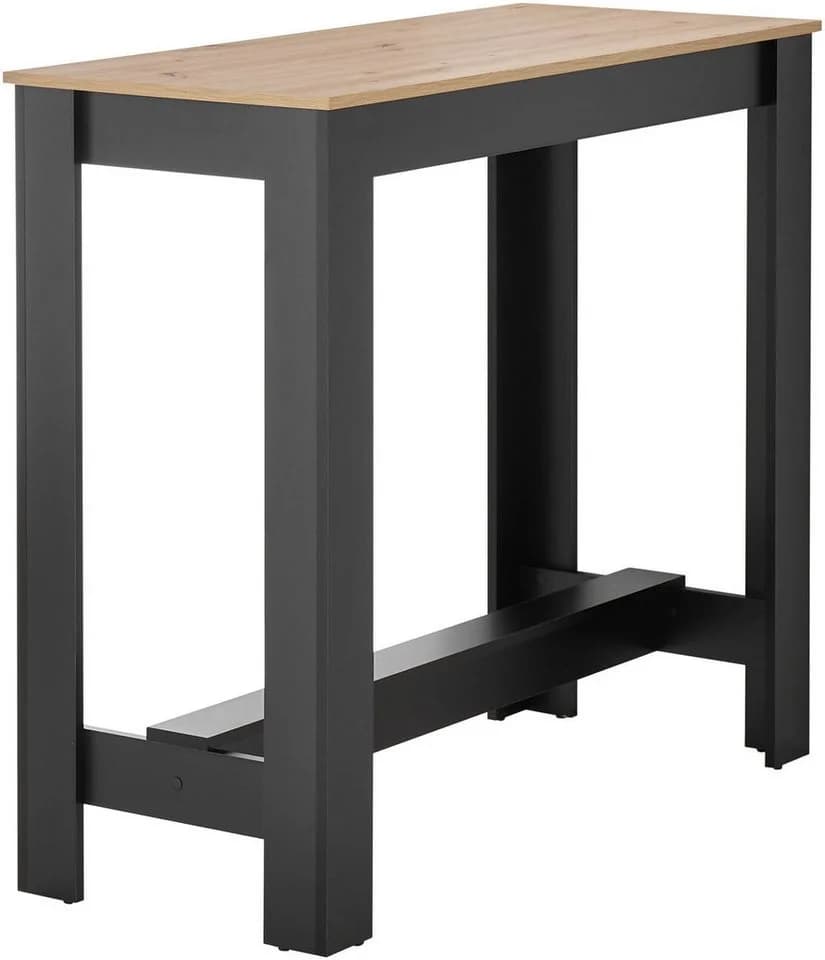 Stolkom Bartisch Modesto Schwarz Eiche Artisan Melamin - Bild 2