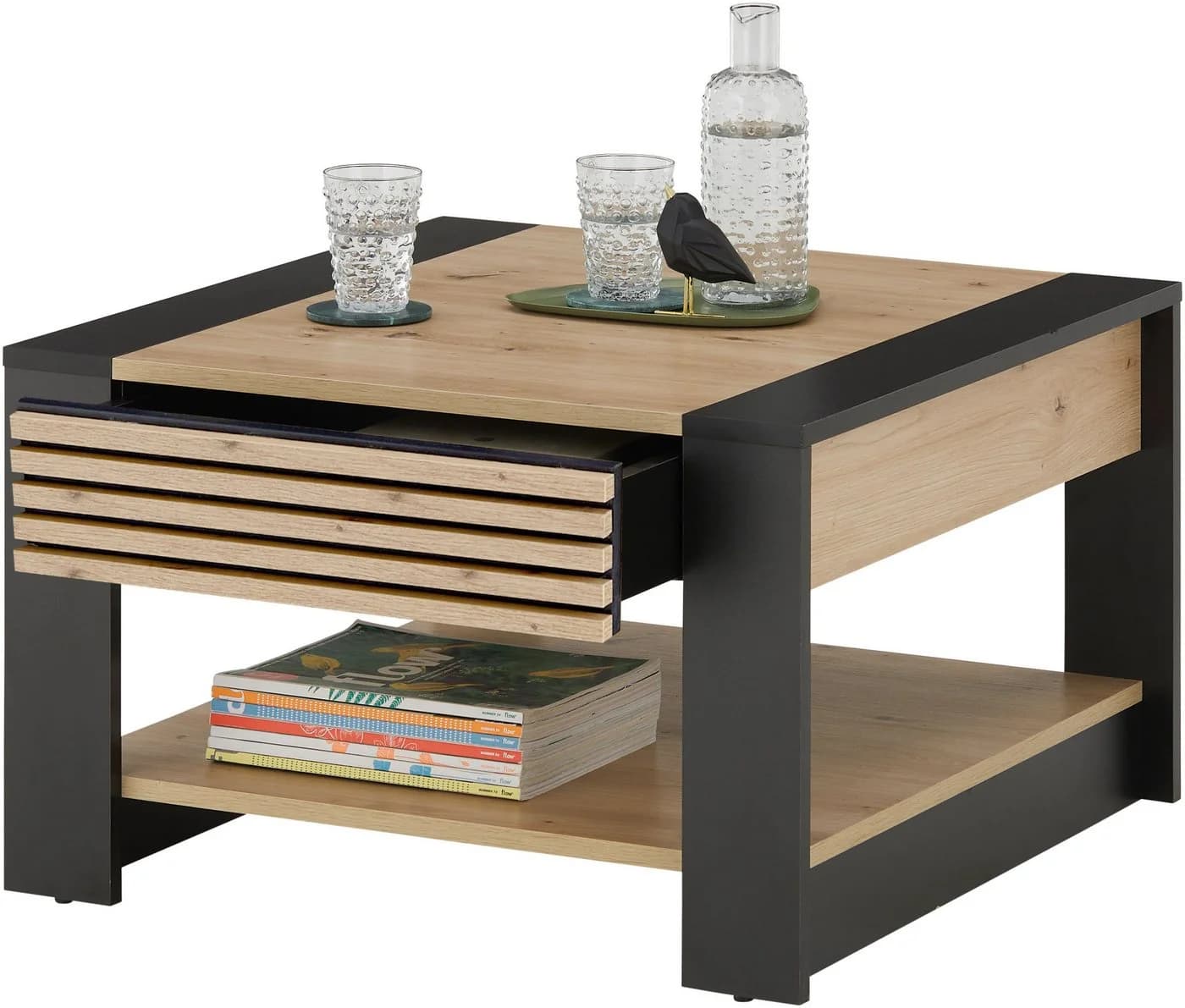 Livetastic Couchtisch Schwarz Eiche Artisan Holzwerkstoff - Bild 3