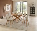 Stolkom 4-Fußstuhl 2er Set Beige Buche Massivholz Bild 5