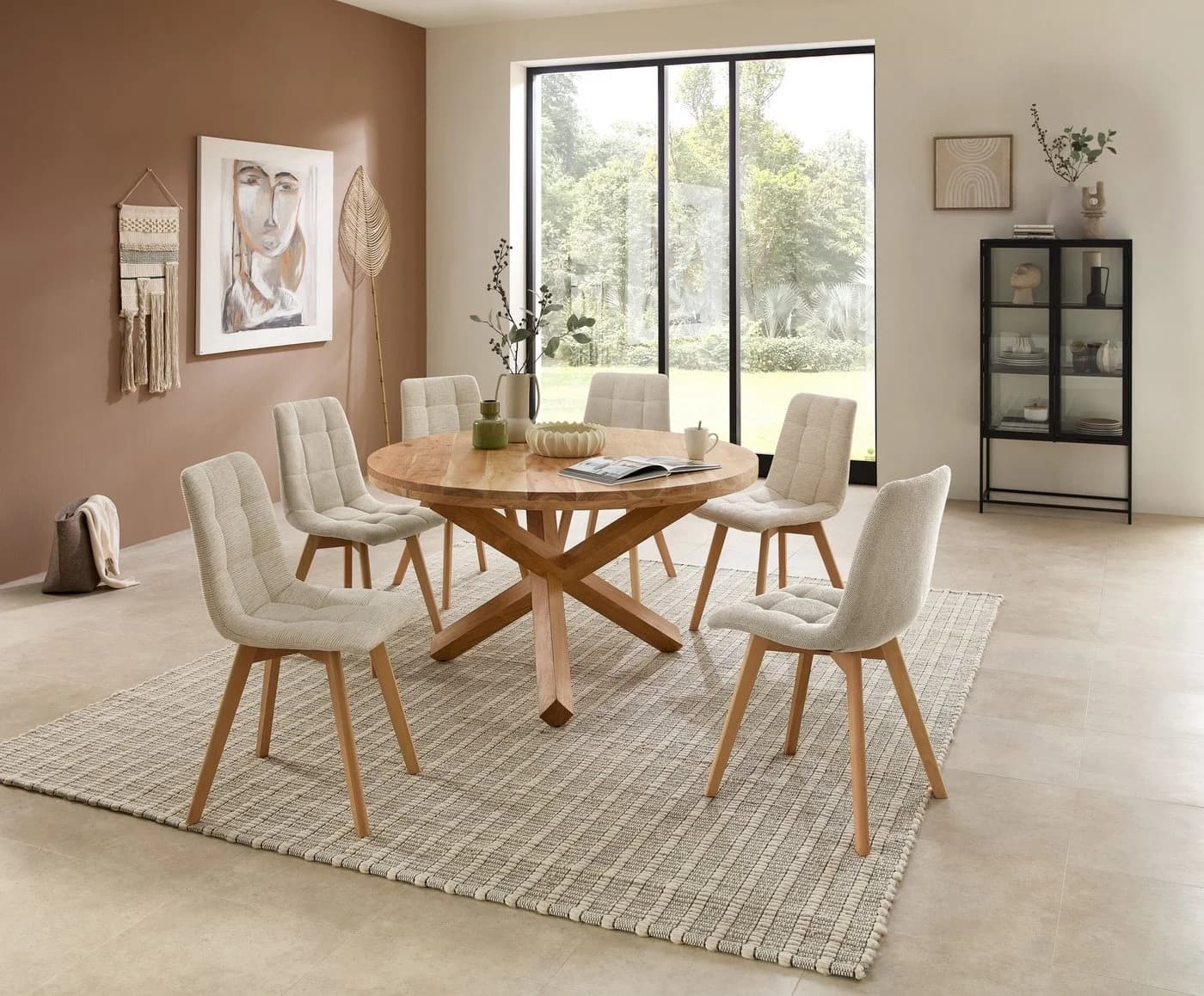 Stolkom 4-Fußstuhl 2er Set Beige Buche Massivholz - Bild 5