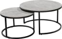Couchtisch STOLKOM grau marmoriert schwarz matt PVC Holzoptik Bild 2