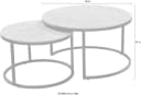 Couchtisch STOLKOM grau marmoriert schwarz matt PVC Holzoptik Bild 4