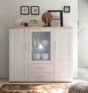 HBZ-MEBLE Highboard Romance Landhausstil mit LED-Beleuchtung Weiß Bild 2