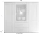 HBZ-MEBLE Highboard Romance Landhausstil mit LED-Beleuchtung Weiß Bild 5