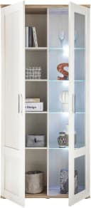 HBZ Vitrine Romance Weiß mit LED-Beleuchtung Landhausstil Bild 3
