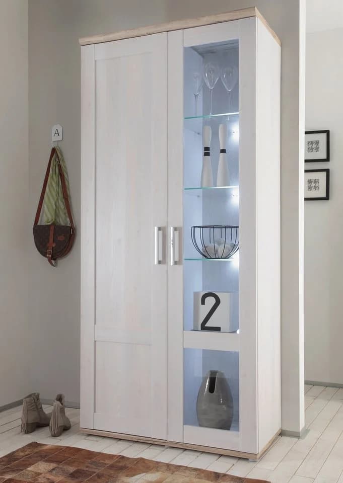 HBZ Vitrine Romance Weiß mit LED-Beleuchtung Landhausstil - Bild 4