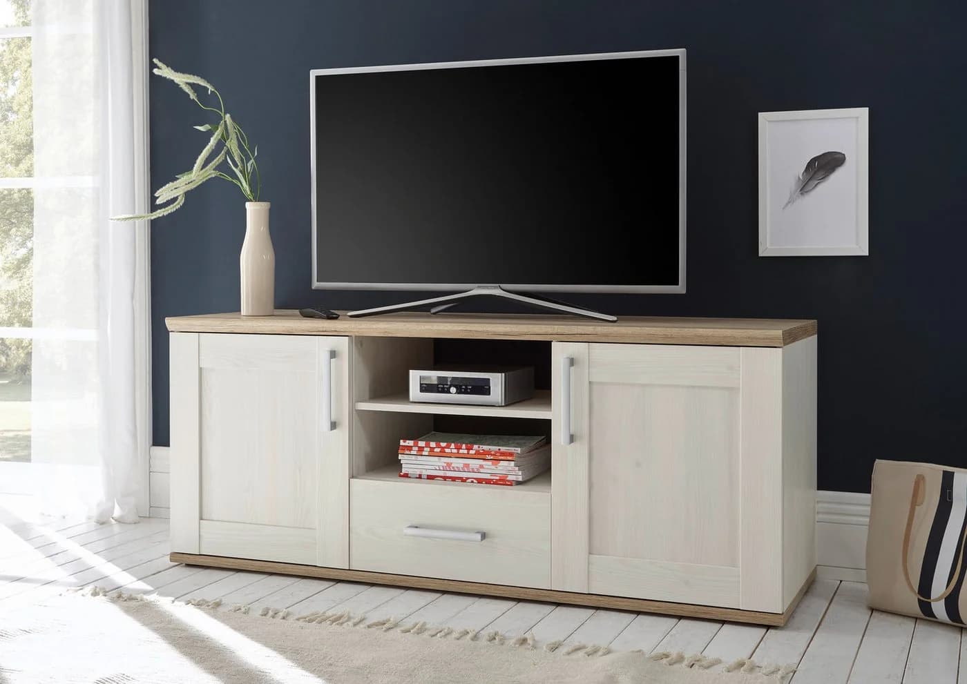 HBZ Lowboard Romance Landhaustil TV-Möbel mit Stauraum - Bild 2