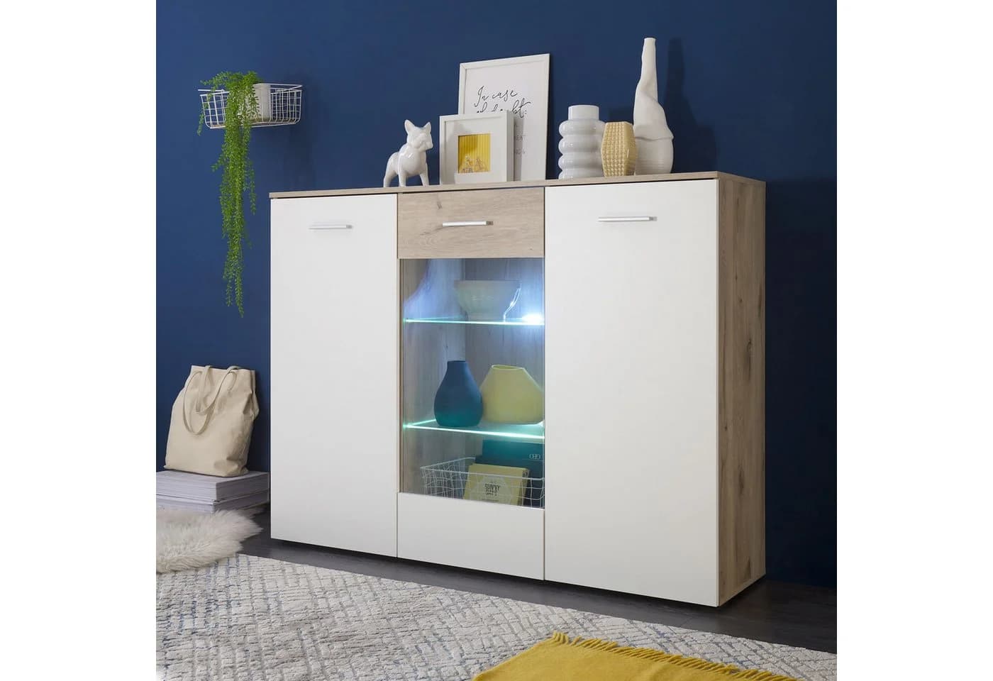 Bega Consult Highboard BZ5095 Eiche und Weiß - Bild 2