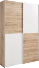 SCHLAFKONTOR Schwebetürenschrank Heimo Weiß Eiche 125x196x38 cm Bild 2