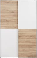 SCHLAFKONTOR Schwebetürenschrank Heimo Weiß Eiche 125x196x38 cm Bild 3