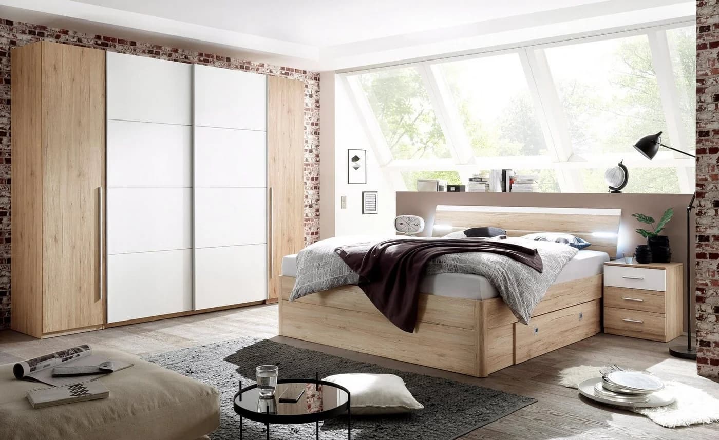 Schlafkontor Mars Stauraumbett mit Schubkästen und LED - Bild 3