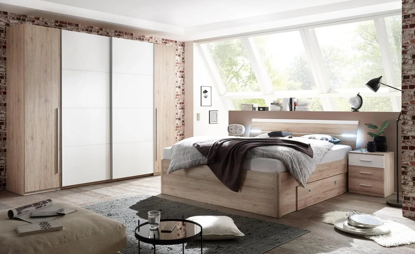 Schlafkontor Mars Stauraumbett mit Schubkästen und LED - Bild 4