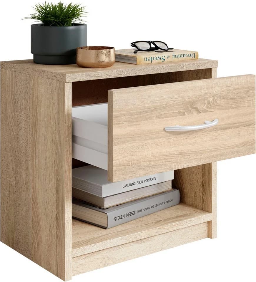 Schlafkontor Nachttisch Pepe Beige Modern Holzwerkstoff - Bild 4