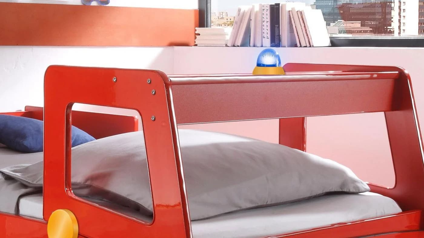 Begabino Kinderbett Feuerwehr Rot mit Beleuchtung - Bild 3