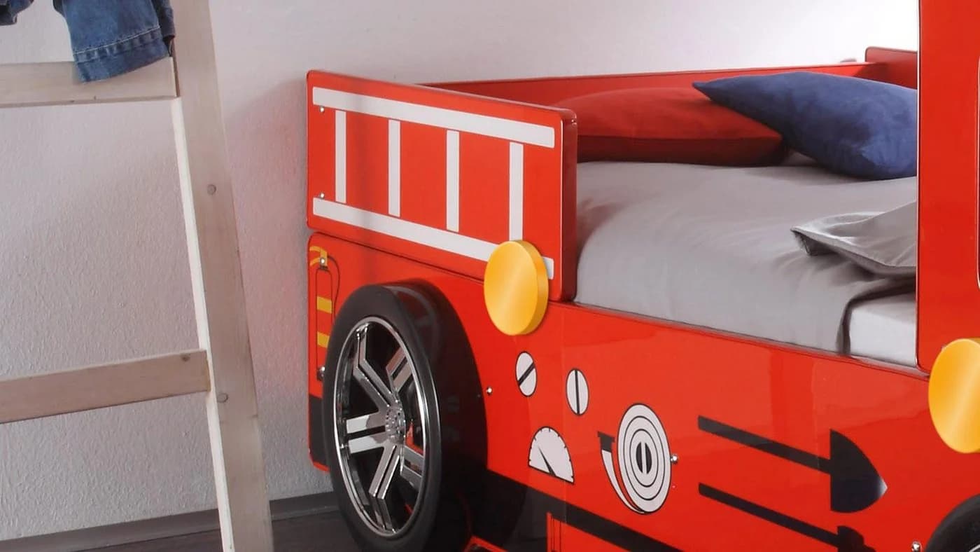 Begabino Kinderbett Feuerwehr Rot mit Beleuchtung - Bild 4