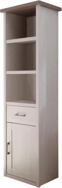Carryhome Standregal Weiß Trüffeleiche 3 Fächer 1 Schublade Bild 1