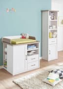 Carryhome Standregal Weiß Trüffeleiche 3 Fächer 1 Schublade Bild 5