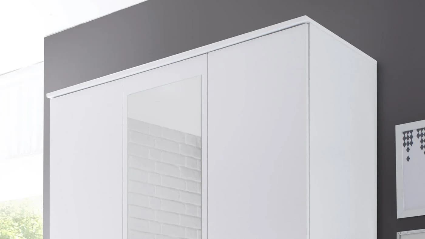 Boxxx Kleiderschrank Weiß 3-türig mit Schubladen