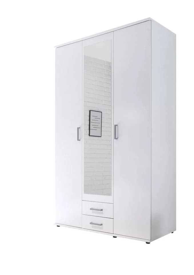 Boxxx Kleiderschrank Weiß 3-türig mit Schubladen - Bild 2