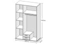 Boxxx Kleiderschrank Weiß 3-türig mit Schubladen Bild 5