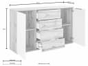 SCHLAFKONTOR Capri Kombikommode grau wildeichefarben mit Softclose Bild 5