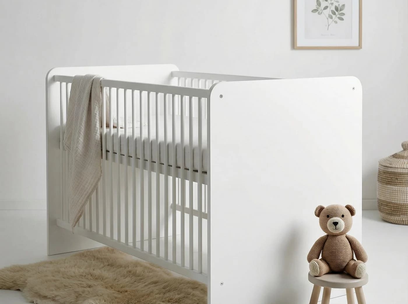 Babybett BEGABINO Bibo Weiß mit Schlupfsprossen - Bild 2