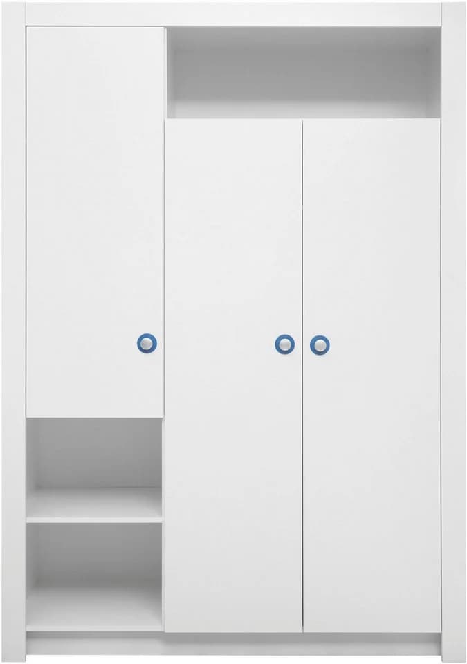 BEGABINO Paula Kleiderschrank Weiß 3-türig Kinderzimmer - Bild 3
